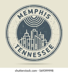 Grunge rubber stamp or label with text Memphis, Tennessee written inside, vector illustration