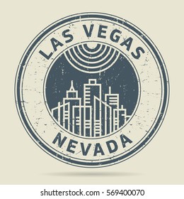Grunge rubber stamp or label with text Las Vegas, Nevada written inside, vector illustration