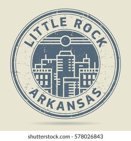 Grunge rubber stamp or label with text Little Rock, Arkansas written inside, vector illustration