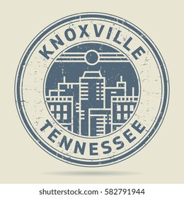 Grunge rubber stamp or label with text Knoxville, Tennessee written inside, vector illustration