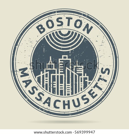 Grunge rubber stamp or label with text Boston, Massachusetts written inside, vector illustration
