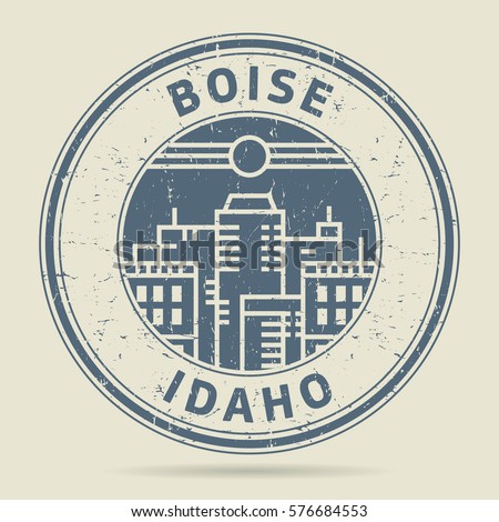 Grunge rubber stamp or label with text Boise, Idaho written inside, vector illustration