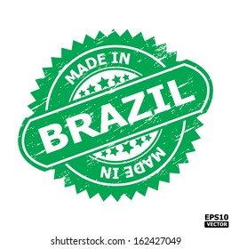 Grunge rubber stamp with Made in Brazil text
