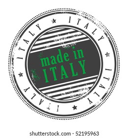 Grunge rubber stamp made in Italy, vector illustration