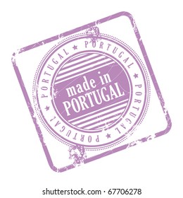 Grunge rubber stamp made in Portugal, vector illustration
