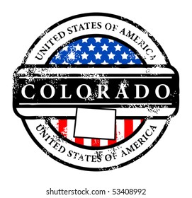 Grunge rubber stamp with name of Colorado, vector illustration