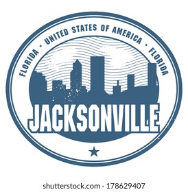 Grunge Rubber Stamp Name Florida Jacksonville Stock Vector (Royalty ...