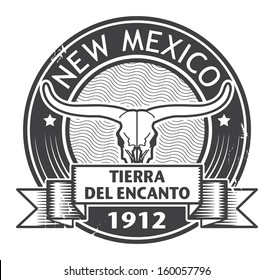 Grunge rubber stamp with name of New Mexico, vector illustration