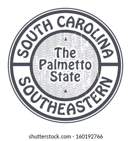 Grunge rubber stamp with name of South Carolina, Southeastern, vector illustration