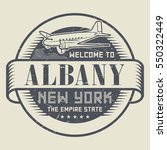 Grunge rubber stamp or tag with text Welcome to Albany, New York, vector illustration