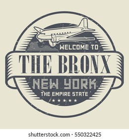 Grunge Rubber Stamp Or Tag With Text Welcome To The Bronx, New York, Vector Illustration