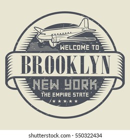 Grunge rubber stamp or tag with text Welcome to Brooklyn, New York, vector illustration