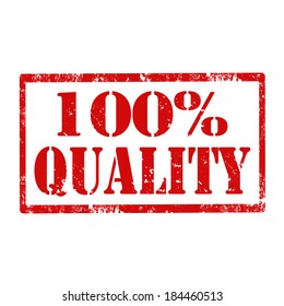 Grunge rubber stamp with text 100% Quality,vector illustration
