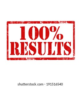 Grunge rubber stamp with text 100% Results,vector illustration