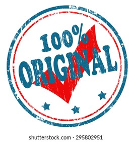 Grunge rubber stamp with text 100% Original,vector illustration