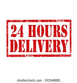 Grunge rubber stamp with text 24 Hours Delivery,vector illustration