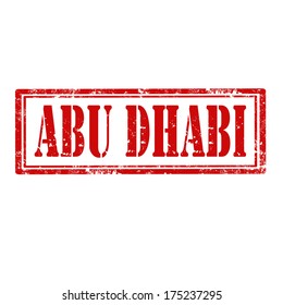 Grunge rubber stamp with text Abu Dhabi,vector illustration