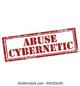 Grunge rubber stamp with text Abuse Cybernetic,vector illustration