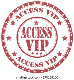 Grunge rubber stamp with text Access VIP,vector illustration