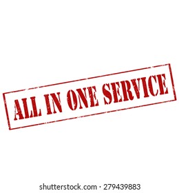 Grunge rubber stamp with text  All In One Service,vector illustration