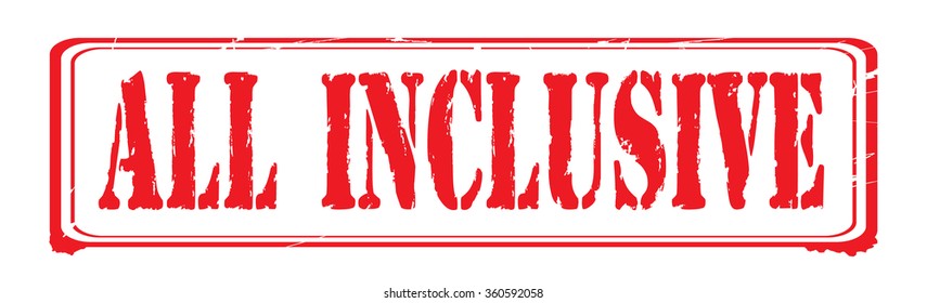 Grunge rubber stamp with text "all inclusive" inside,vector illustration