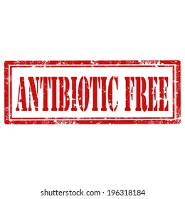 Grunge rubber stamp with text Antibiotic Free,vector illustration