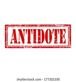 Grunge rubber stamp with text Antidote,vector illustration