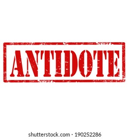 Grunge rubber stamp with text Antidote,vector illustration