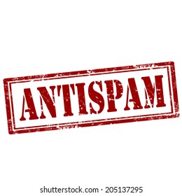 Grunge rubber stamp with text Antispam,vector illustration