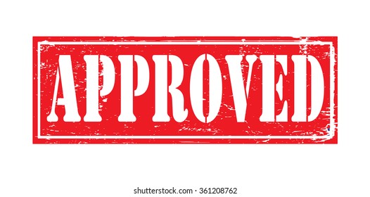 Grunge rubber stamp with text "approved" inside,vector illustration