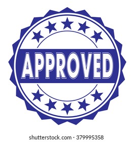 grunge rubber stamp with text "approved" on white, vector illustration