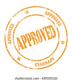 grunge rubber stamp with text "approved" on white, vector illustration