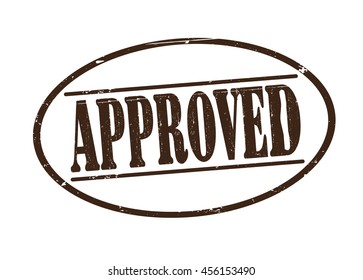 grunge rubber stamp with text "approved" on white, vector illustration