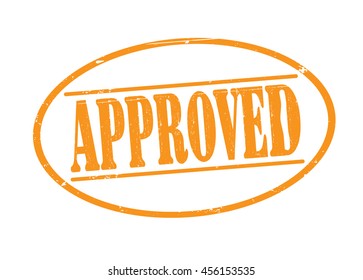 grunge rubber stamp with text "approved" on white, vector illustration