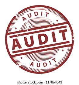 Grunge rubber stamp with the text Audit written inside the stamp, vector illustration