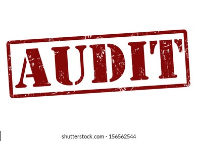 Grunge rubber stamp with the text Audit written inside the stamp, vector illustration