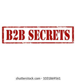 Grunge rubber stamp with text B2B Secrets,vector illustration
