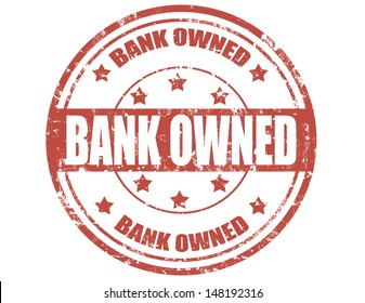 Grunge rubber stamp with text Bank owned,vector illustration