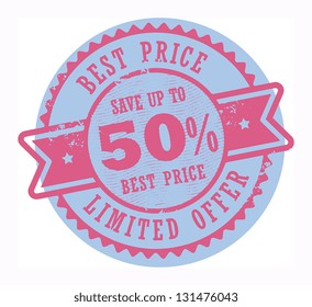 Grunge rubber stamp with the text Best Price, Limited Offer written inside the stamp, vector illustration
