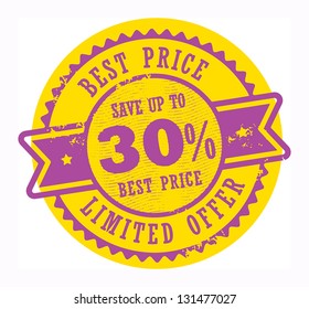 Grunge rubber stamp with the text Best Price, Limited Offer written inside the stamp, vector illustration