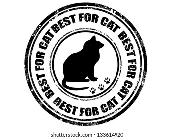 Grunge rubber stamp with text best for cat inside,vector illustration