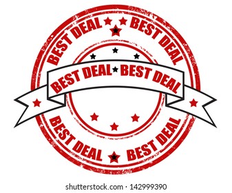 Grunge rubber stamp with text best deal inside,vector illustration