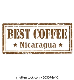 Grunge rubber stamp with text Best Coffee-Nicaragua,vector illustration