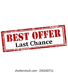 Grunge rubber stamp with text Best Offer-Last Chance,vector illustration