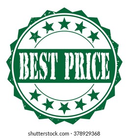 grunge rubber stamp with text "best price" on white, vector illustration