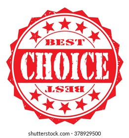 grunge rubber stamp with text "best choice" on white, vector illustration