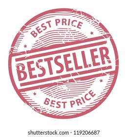 Grunge rubber stamp with the text Bestseller written inside the stamp, vector illustration