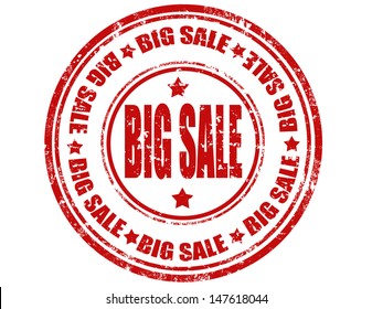 Grunge rubber stamp with text Big sale,vector illustration