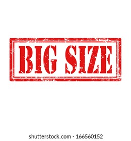 Grunge rubber stamp with text Big Size,vector illustration