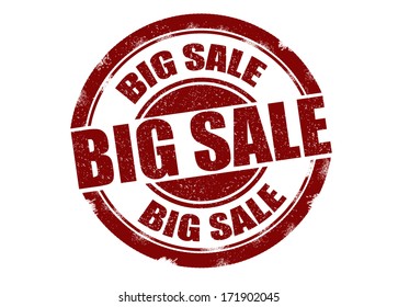 Grunge rubber stamp with text big sale inside, vector illustration